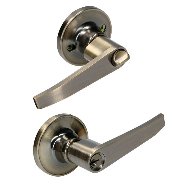 14MA.jpg 14MA - Manija tubular recta función entrada y recámara, latón antiguo, llave estándar, blíster Lock