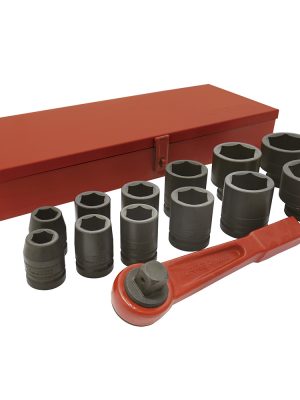 15201H.jpg 15201H - Juego de dados y accesorios de impacto cuadro de 1", métricos, 14 piezas Urrea