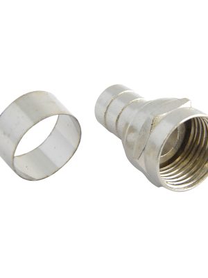 153201.jpg 153201 - Conector para cable coaxial RG6 tipo campana, 4 piezas Surtek