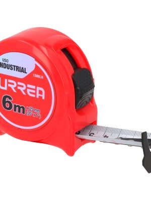1586LH - Flexómetro con carcasa de plástico 6 m x 25 mm en blíster Urrea