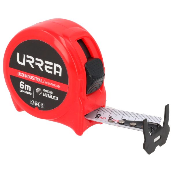 1586LHG - Flexómetro con carcasa de plástico 6 m x 25 mm granel Urrea