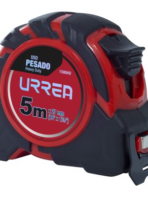 1589HD - Flexómetro con carcasa de caucho anti-impacto 8 m x 27 mm Urrea
