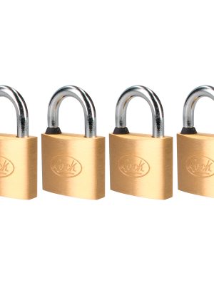 15CA.jpg 15CA - Juego de candados de latón cortos 40 mm, llave estándar, 4 piezas Lock