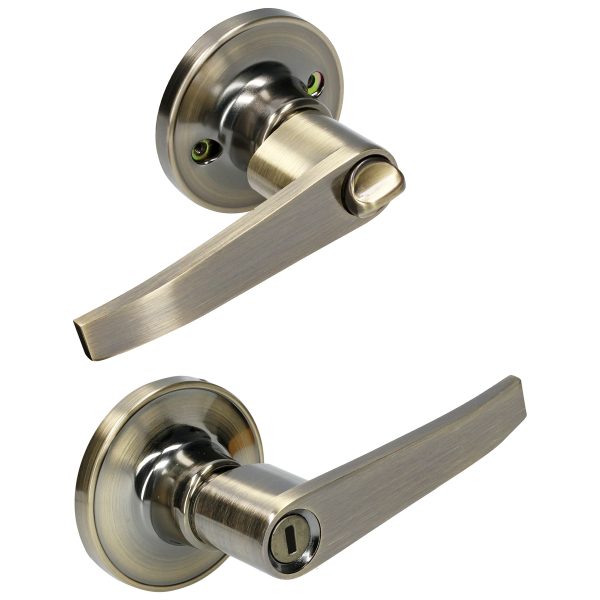 15MA.jpg 15MA - Manija tubular recta función baño, latón antiguo, llave estándar, blíster Lock