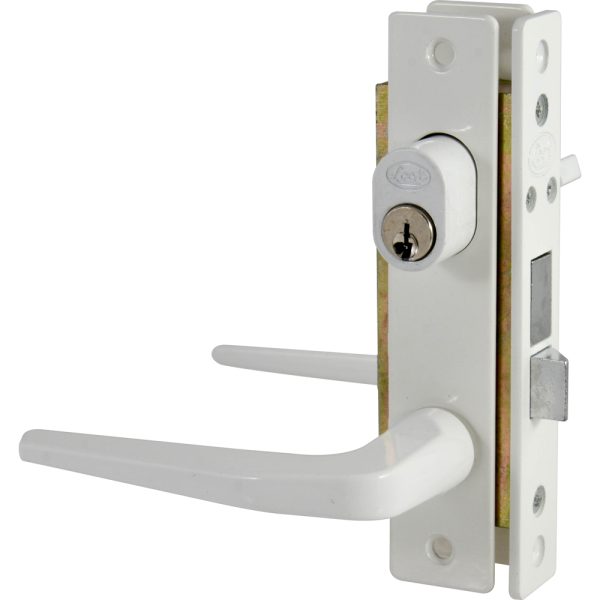 16CL - Cerradura clásica para puerta de aluminio función doble, blanco, llave estándar Lock
