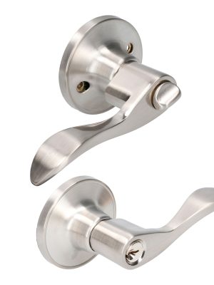 16MA.jpg 16MA - Manija tubular curva función entrada y recámara, níquel satinado, llave estándar, blíster Lock