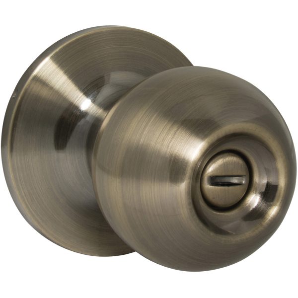 16POP.jpg 16POP - Pomo cilíndrico bola función entrada, latón antiguo, llave estándar, blíster Prolok