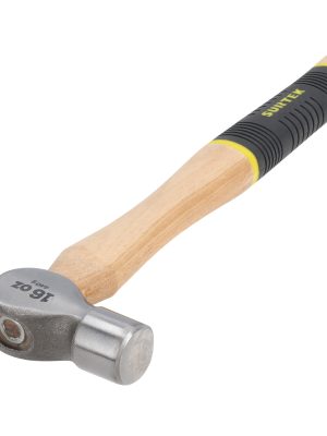 16SG - Martillo pulido de bola con mango de madera con grip de 13", 16 oz Surtek