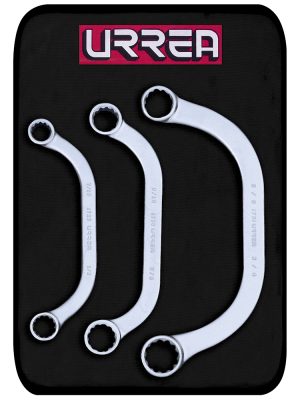 1700A - Juego de llaves de obstrucción en pulgadas, 12 puntas, 3 piezas en estuche Urrea