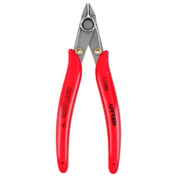 170M - Pinza para electrónica con mango rubber grip de 5-1/8" corte al ras 22° Urrea