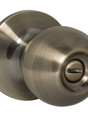 17POP.jpg 17POP - Pomo cilíndrico bola función recámara, latón antiguo, llave estándar, blíster Prolok