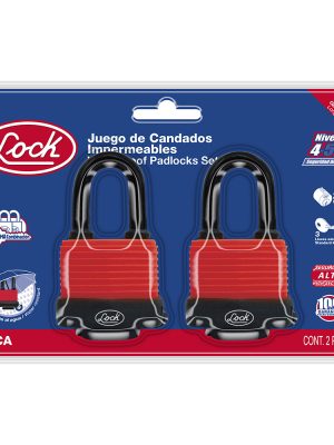18CA.jpg 18CA - Juego de candados impermeables largos 40 mm, llave estándar, 2 piezas Lock
