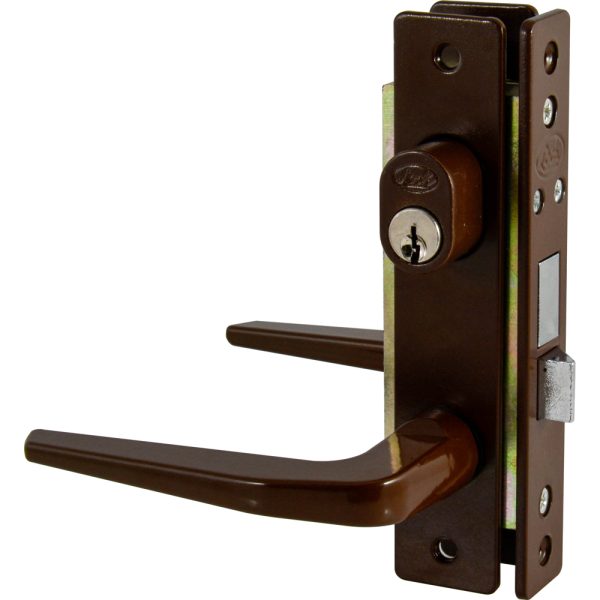 18CL - Cerradura clásica para puerta de aluminio función doble, café, llave estándar Lock