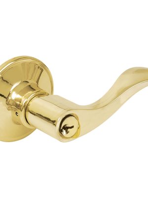 19MA.jpg 19MA - Manija tubular curva función baño, latón brillante, llave estándar, blíster Lock