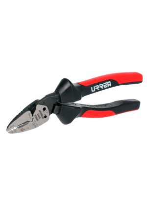 207PE - Pinza para electricista con mango bimaterial ergonómica con ángulo de 25° de 7" Urrea