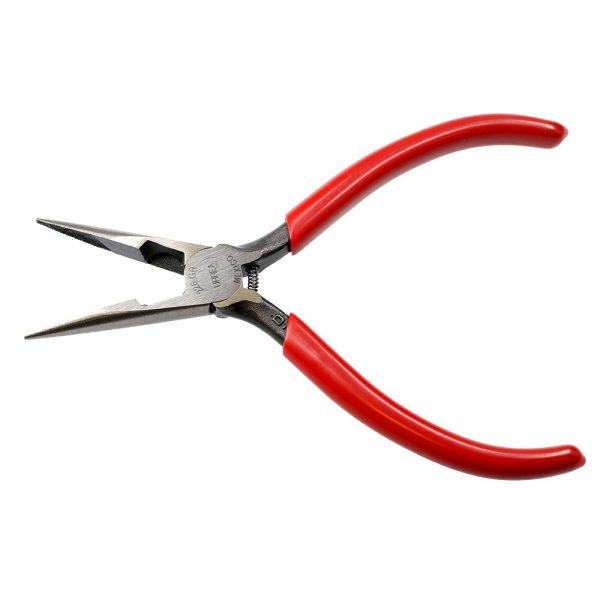 226GR - Pinza para electricista con mango rubber grip de 6-5/8" punta larga corte lateral con reso Urrea