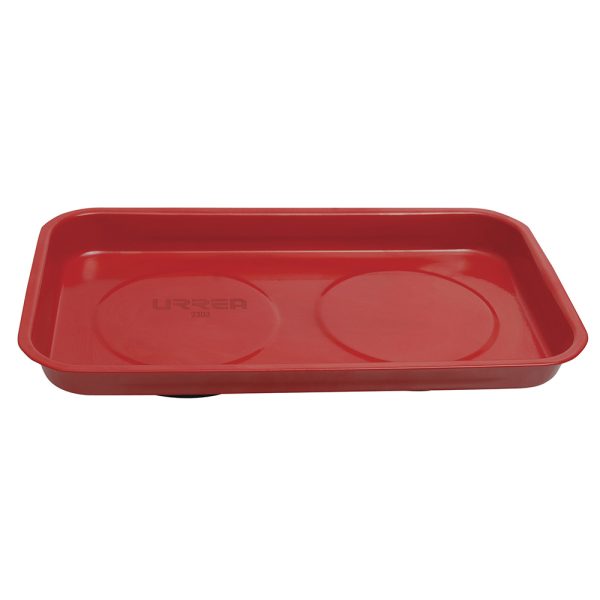 2303 - Charola magnética con cubierta de pintura electrostática, rectangular 14 cm x 24 cm Urrea