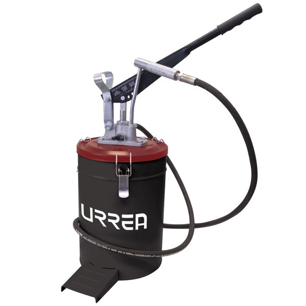 23621 - Inyector de grasa con cubeta de presión variable de 10 kg, 4,000 PSI Urrea