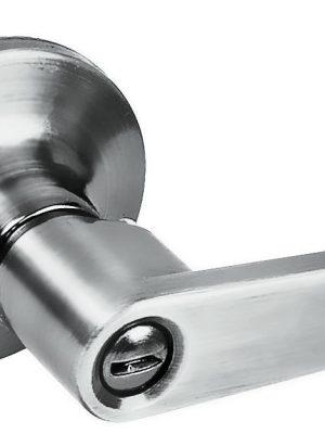 23MA.jpg 23MA - Manija tubular plana función baño, níquel satinado, llave estándar, blíster Lock