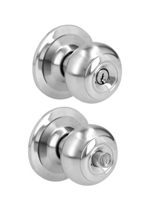 23POP - Pomo cilíndrico ovalado función recámara, acero inoxidable, llave estándar, blíster Prolok