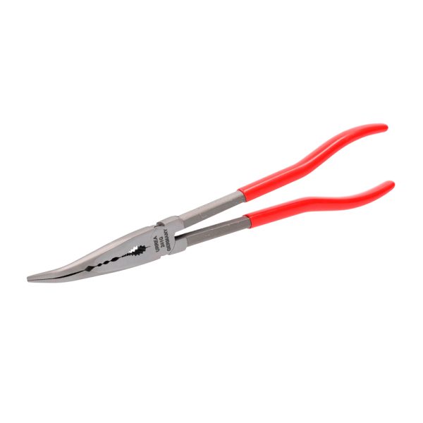 241G.jpg 241G - Pinza para electricista con mango rubber grip de 9-5/8" extra larga curva a 45° Urrea