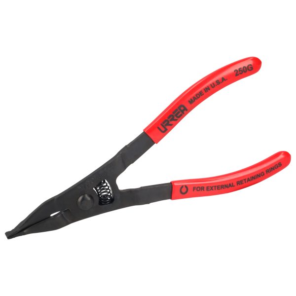 250G.jpg 250G - Pinza para anillos de retención con mango rubber grip punta plana 8-3/4" Urrea