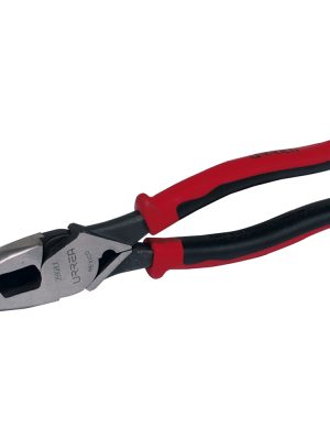 259GHLX.jpg 259GHLX - Pinza para electricista con mango bimaterial de 9-3/8" corte lateral con poncha cable alta Urrea