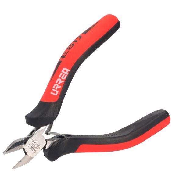 28141X - Pinza para electrónica con mango antiestático corte diagonal de 4-1/2" al ras Urrea