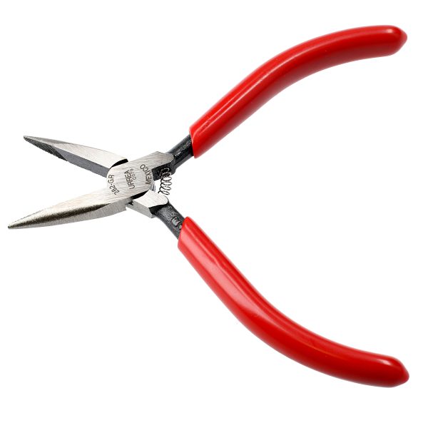 282GR - Pinza para electricista con mango rubber grip de 4-3/4" punta larga sin corte con resorte Urrea