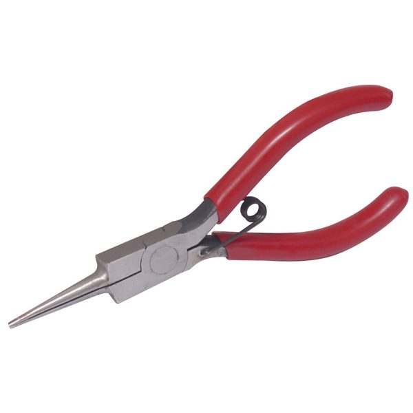 28641 - Pinza para electrónica con mango rubber grip de 5-5/8" punta aguja recta Urrea