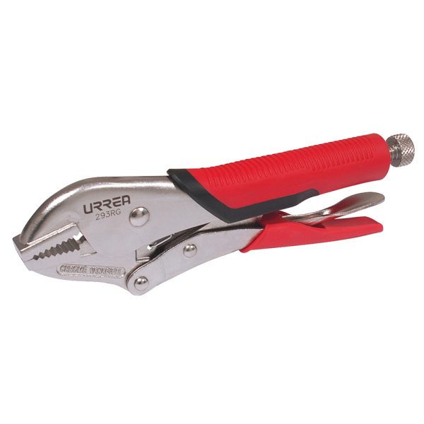 293RG.jpg 293RG - Pinza de presión con mango bimaterial de 10" quijada recta Urrea