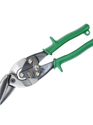 303RS - Tijera para hojalatero tipo aviación acodada derecha  con mango rubber grip, 10" Urrea