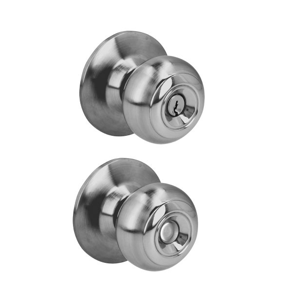 31POP.jpg 31POP - Pomo cilíndrico ovalado para constructora función entrada, acero inoxidable, llave std, cj Prolok