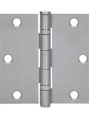33BL - Bisagra cuadrada arquitectónica con balero de acero níquel satinado 4" x 4" Lock