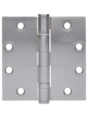 34BL - Bisagra cuadrada arquitectónica con balero de acero níquel satinado 4.5" x 4.5" Lock