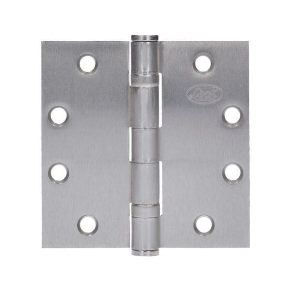 34BL - Bisagra cuadrada arquitectónica con balero de acero níquel satinado 4.5" x 4.5" Lock