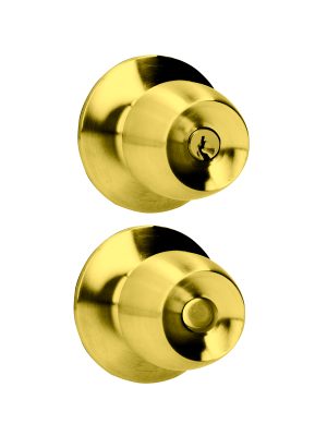 37POP.jpg 37POP - Pomo cilíndrico media copa función entrada, latón brillante, llave estándar, blíster Prolok