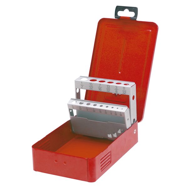 4077 - Caja metálica para brocas color rojo 7" x 4" x 2" Urrea