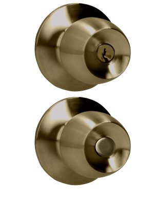 40POP.jpg 40POP - Pomo cilíndrico media copa función entrada, latón antiguo, llave estándar, blíster Prolok