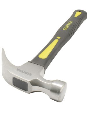 416F - Martillo de uña curva con mango de fibra de vidrio de 14", 16 oz Surtek