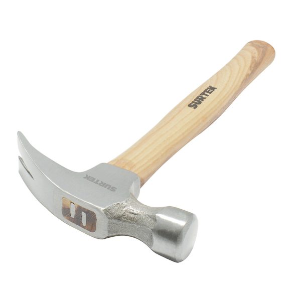 416R.jpg 416R - Martillo de uña recta con mango de madera de 14", 16 oz Surtek