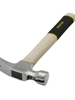 416RG - Martillo de uña recta pulido con mango de madera, 16 oz Surtek