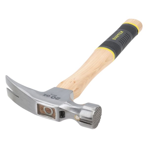 420FG - Martillo de uña recta con cabeza fresada con mango de madera, 20 oz Surtek