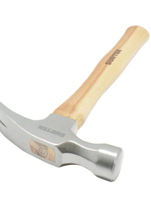 420PR - Martillo de uña recta pulido con mango de madera de 14", 20 oz Surtek