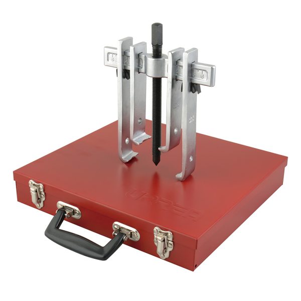 4214B.jpg 4214B - Extractor quijada recta tipo "A" 6 ton, 9 piezas en caja metálica Urrea