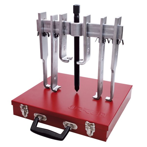4234B - Extractor quijada recta tipo "A" 10 ton, 13 piezas en caja metálica Urrea