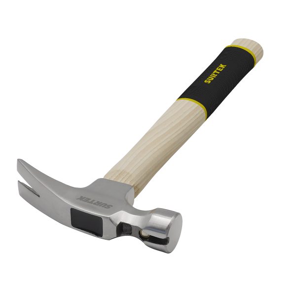 424FG - Martillo de uña recta con cabeza fresada con mango de madera, 24 oz Surtek