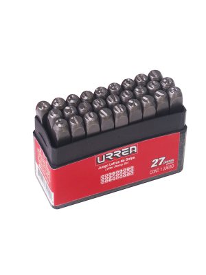 42L10 - Juego de letras de la "A" a la "Z" de golpe 10 mm, 27 piezas Urrea