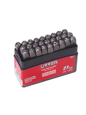 42L5 - Juego de letras de la "A" a la "Z" de golpe 5 mm, 27 piezas Urrea