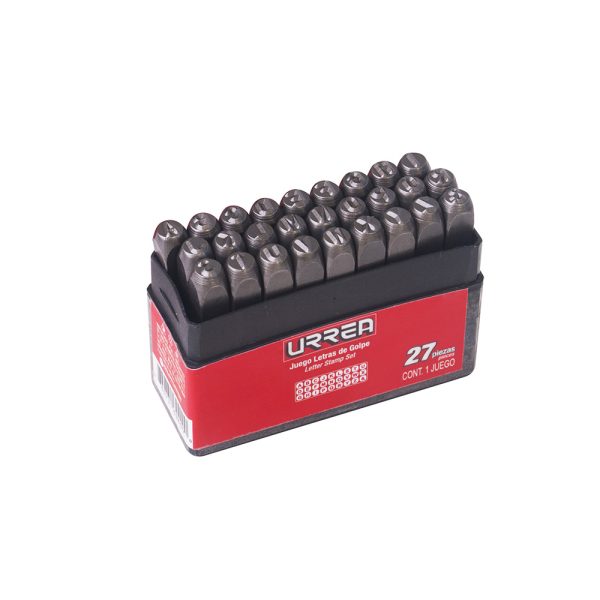 42L8.jpg 42L8 - Juego de letras de la "A" a la "Z" de golpe 8 mm, 27 piezas Urrea